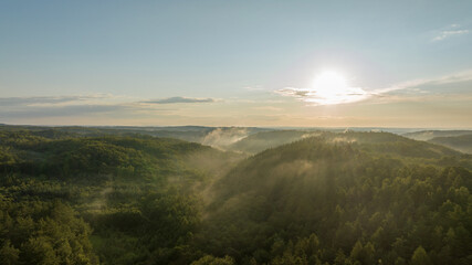 sunrise in the mountains
