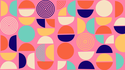 Playful geometric colorful background