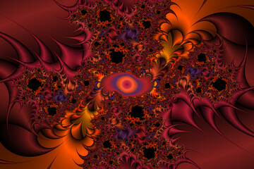 abstract colorful background. Fractal pattern I. Geometric mosaic. Textured, shiny, ornamemental ...