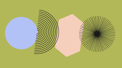 Soft geometry circle background