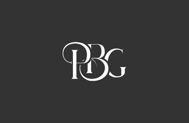 Initial PBG letter logo design. Elegant Monogram Logo Design with Decorative Elements and Typography