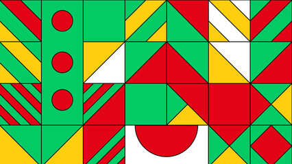 Retro modular tiles background