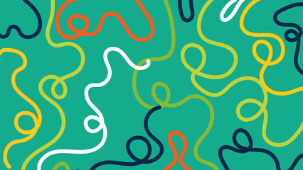 Teal abstract squiggle background