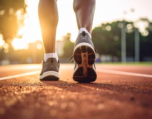 スポーツをする人の足元