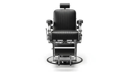 Naklejka premium Modern Black Barber Chairs Aligned in Grooming Space