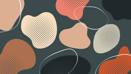 Organic blob halftone background