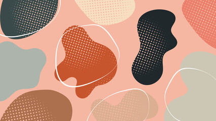 Playful blob halftone background