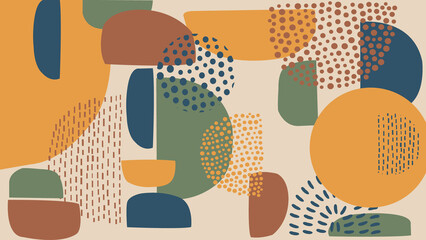 Retro Abstract Geometric Art Background