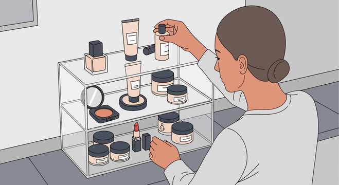 Organizing A Makeup Collection In A Stylish Organizer