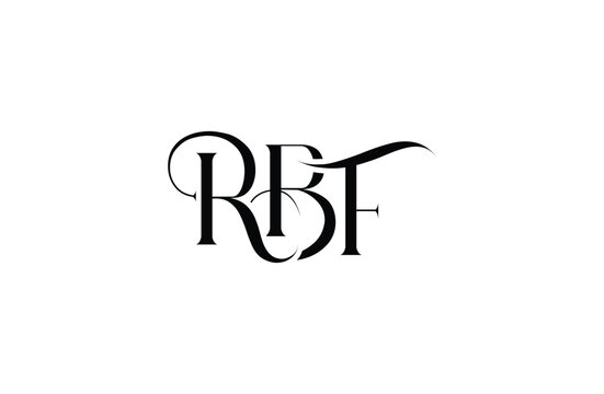 Initial RBF letter logo design. Elegant Monogram Logo Design with Decorative Elements and Typography