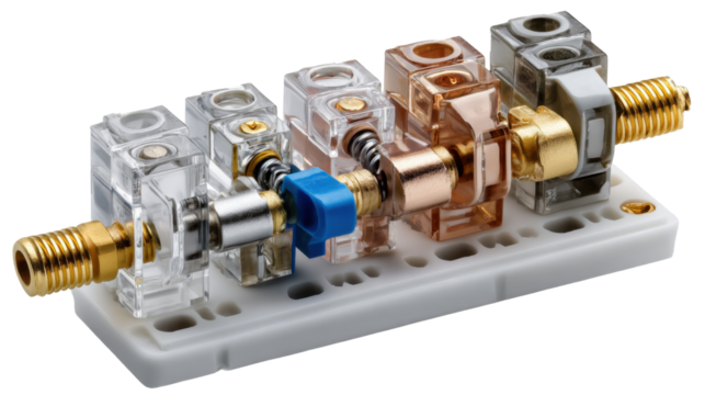 Precision Engineering Components: A meticulously crafted display of intricate industrial components showcasing the beauty of mechanics and modern manufacturing.