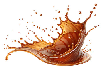 realistic splash of brown fish sauce  On AI generated by PNG