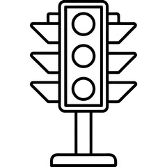 traffic light on white background