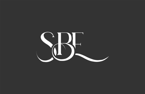 Initial SBE letter logo design. Elegant Monogram Logo Design with Decorative Elements and Typography