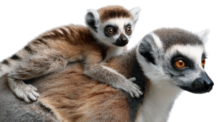 Lemur's Warm Embrace: A heartwarming glimpse into the intimate bond of a lemur family, showcasing a tender moment of closeness, love, and security.