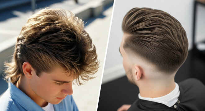 Men's Hairstyles: Mullet vs. Taper Fade