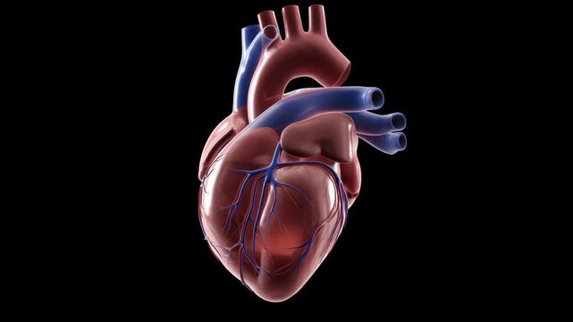 Beating heart animation in realistic 3d medical visualization