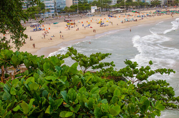 view of the leblon beach in rio de janeiro - brazil