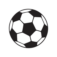 Fototapeta premium Classic black and white soccer ball with iconic hexagonal and pentagonal panel design isolated on white background