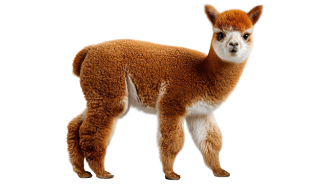 The Curious Alpaca: An engaging, photorealistic image of a delightful alpaca, showcasing the charm of this woolly creature in stunning detail.
