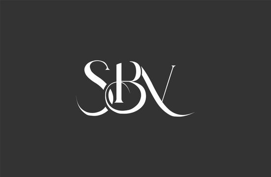 Initial SBV letter logo design. Elegant Monogram Logo Design with Decorative Elements and Typography