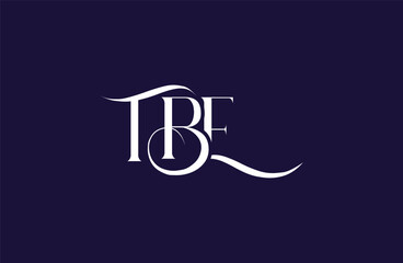 Initial TBE letter logo design. Elegant Monogram Logo Design with Decorative Elements and Typography