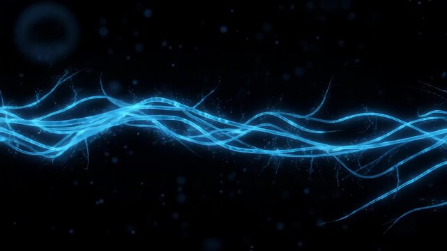 A close-up of a human nervous system with glowing blue neurons