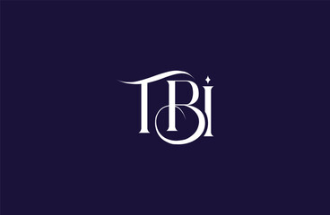 Initial TBI letter logo design. Elegant Monogram Logo Design with Decorative Elements and Typography