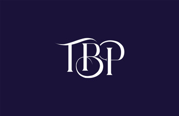 Initial TBP letter logo design. Elegant Monogram Logo Design with Decorative Elements and Typography