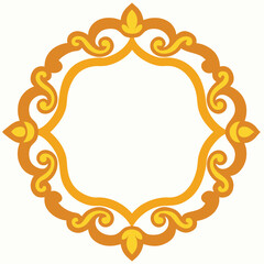 golden royal frame with baroque design