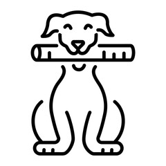 A linear style icon representing fetch newspaper