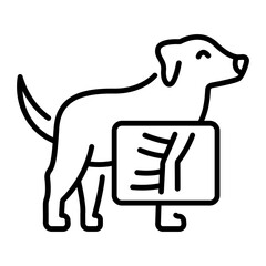 An outline style icon depicting xray report