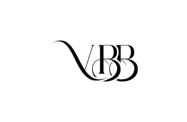 Initial VBB letter logo design. Elegant Monogram Logo Design with Decorative Elements and Typography