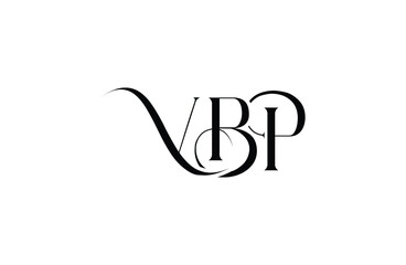 Obraz premium Initial VBP letter logo design. Elegant Monogram Logo Design with Decorative Elements and Typography