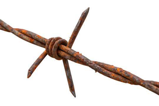 rusty barbed wire On AI generated by PNG