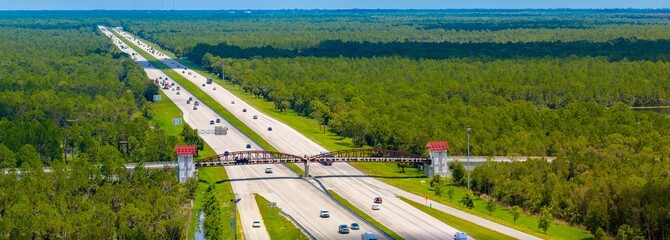 Aerial photo Trans Florida Railroad Trail Fellsmere Florida