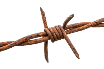 rusty barbed wire On AI generated by PNG