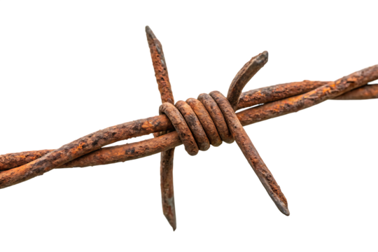 rusty barbed wire On AI generated by PNG