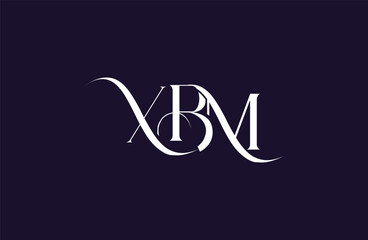 Initial XBM letter logo design. Elegant Monogram Logo Design with Decorative Elements and Typography