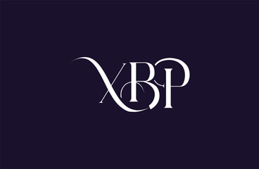 Initial XBP letter logo design. Elegant Monogram Logo Design with Decorative Elements and Typography