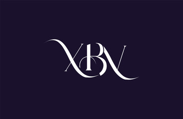 Initial XBV letter logo design. Elegant Monogram Logo Design with Decorative Elements and Typography