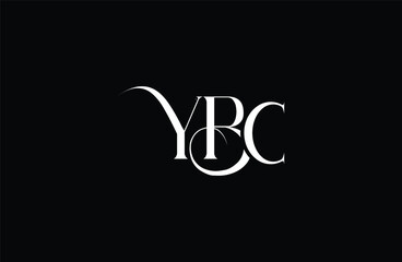 Initial YBC letter logo design. Elegant Monogram Logo Design with Decorative Elements and Typography