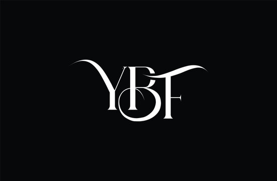 Initial YBF letter logo design. Elegant Monogram Logo Design with Decorative Elements and Typography
