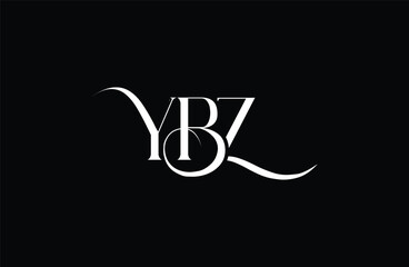 Initial YBZ letter logo design. Elegant Monogram Logo Design with Decorative Elements and Typography