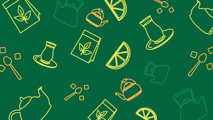 Herbal Tea and Lemon Background