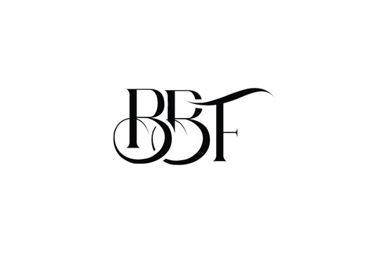 Initial BBF letter logo design. Elegant Monogram Logo Design with Decorative Elements and Typography