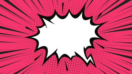 Pink comic explosion background