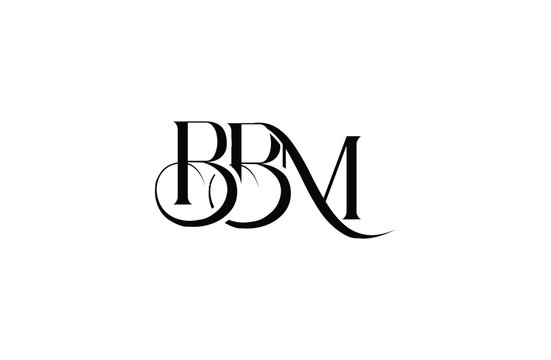 Initial BBM letter logo design. Elegant Monogram Logo Design with Decorative Elements and Typography