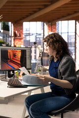 Game developer creates a Mars based virtual station using AI generated tools. Futuristic program processes data with deep learning and automation to optimize game design and development.