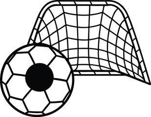 Soccer Ball And Goal Net